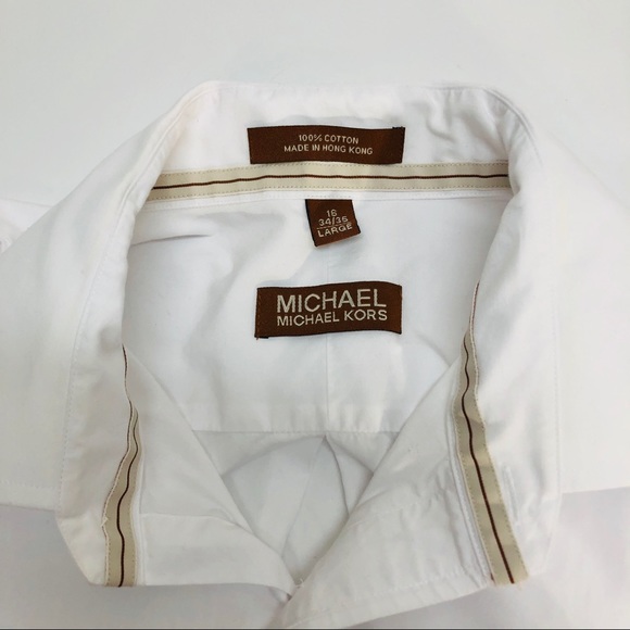 Michael kors men’s button down shirt Sz L 16/34/35 - Picture 6 of 8